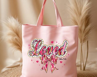 Valentines Day Tote Bag Gifts, Gift for Loved One, Christian Tote Bag Gifts for Mother, Religious Tote Bag, Valentine Gifts for Girlfriends