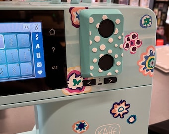 Teal Polka Dot Knob Guard, Bernina 475 QE, 570, 590 Sewing Machine Accessory