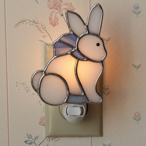 Stained Glass Bunny Night Light