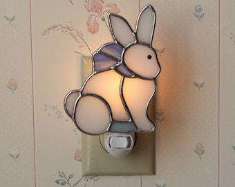 Stained Glass Bunny Night Light