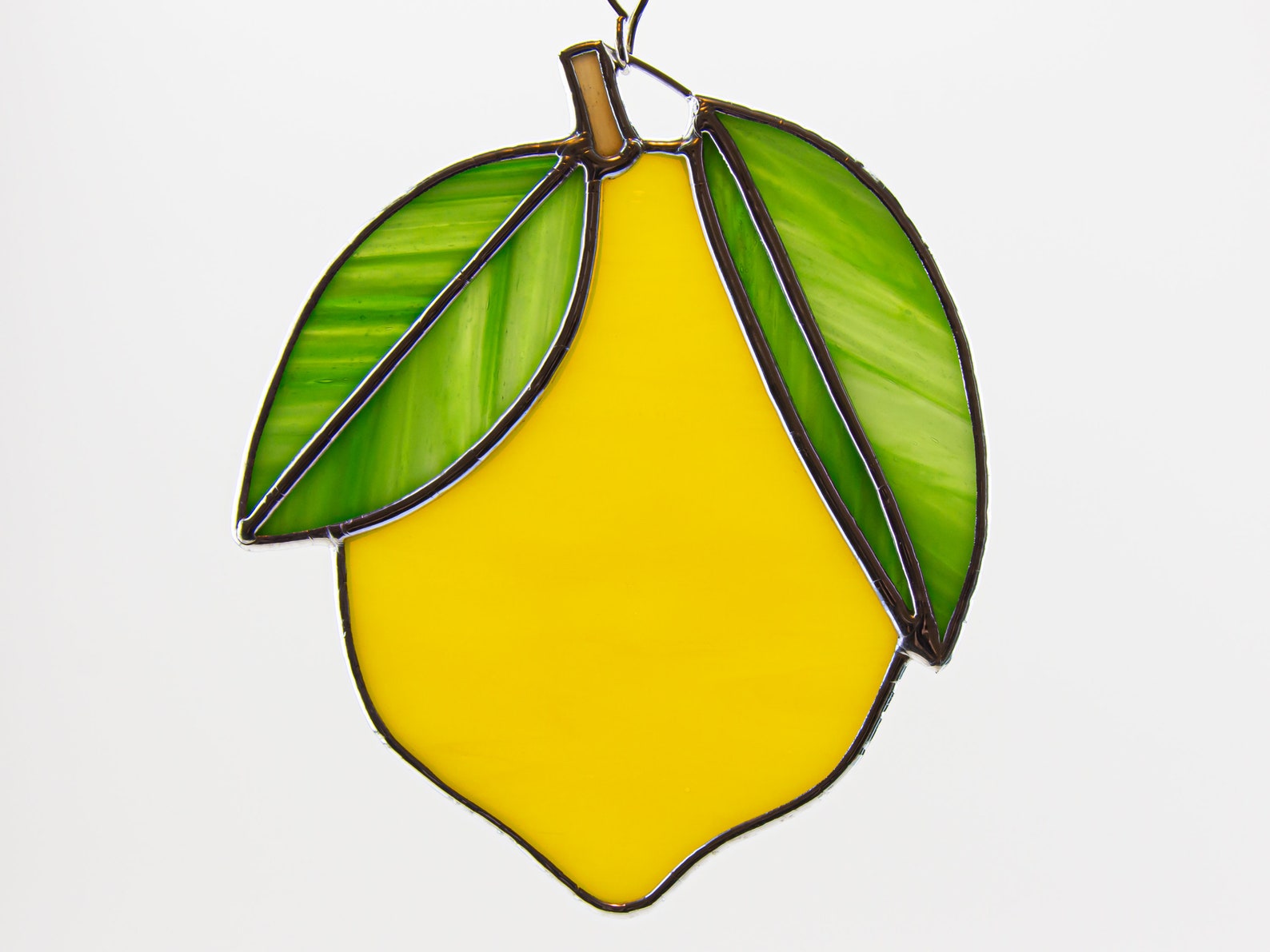 Stained Glass Lemon Suncatcher Fruit Art Glass Window Etsy