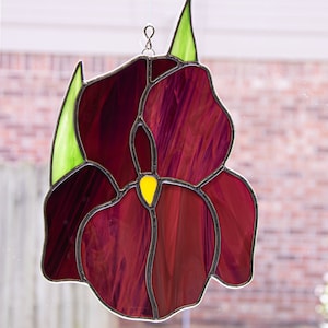 Stained Glass Iris Suncatcher