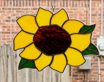 Stained Glass Sunflower Suncatcher