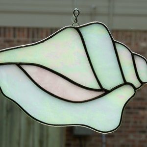 Stained Glass Conch Shell Suncatcher
