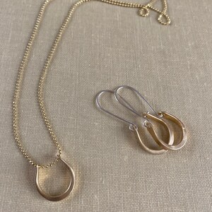Brass Medium Hoop Necklace