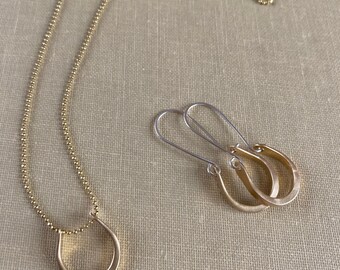 Brass Medium Hoop Necklace