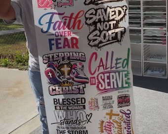 DTF Gang Sheet Christian Transfers,22x48,  Heat Press Transfer Design (Ready to Press)