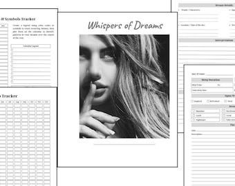 Whispers of Dreams  -Digital Dream Journal – 10-Page Printable PDF & Canva Template for Creativity