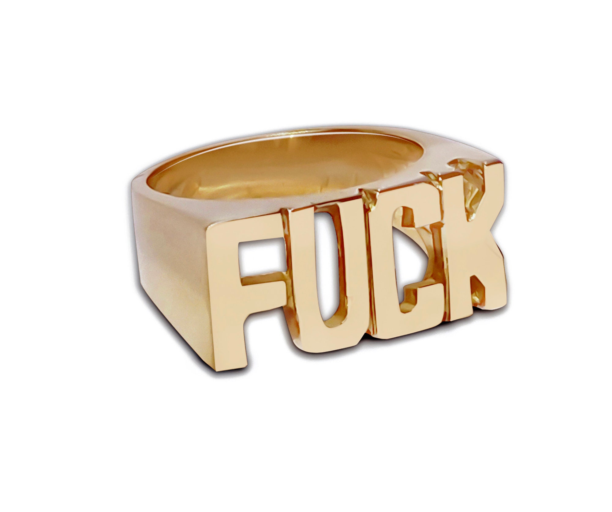 Fuck Ring (block Style) - Etsy