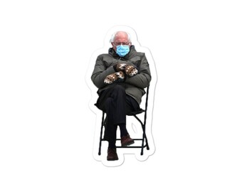 5 PACK - Bernie Inauguratie Sticker - Duidelijke achtergrond. Plak hem op plaatsen! :)