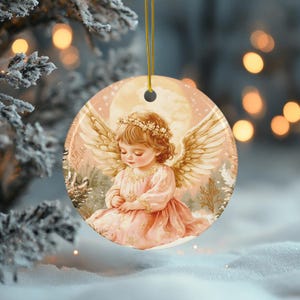 Angel Ceramic Christmas Ornament: Holiday Keepsake Decor