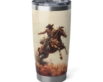 Gobelet Cowboy Bucking Horse : Mug de voyage western rustique