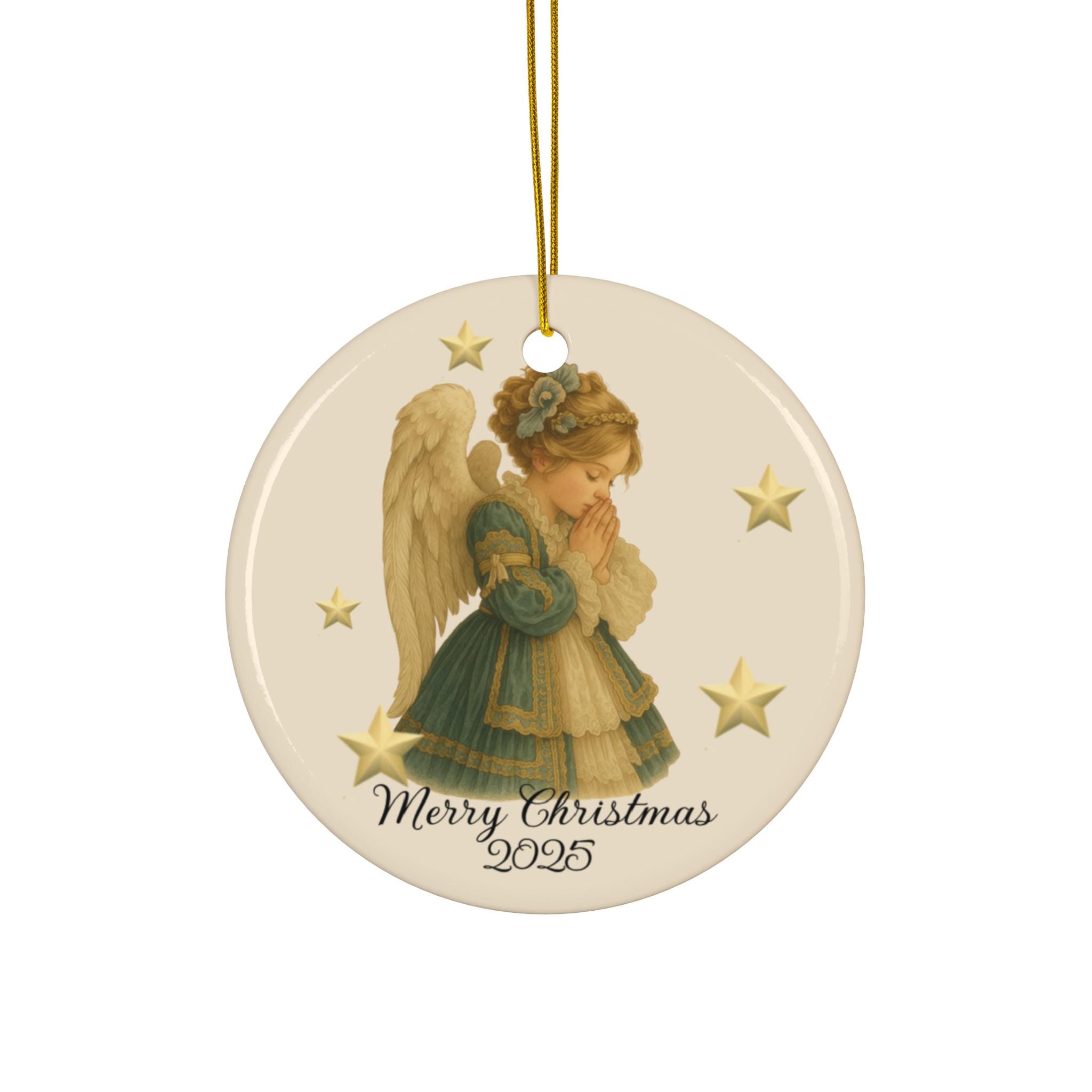 ヴィンテージスタイルの天使のクリスマスオーナメント：ホリデーツリー