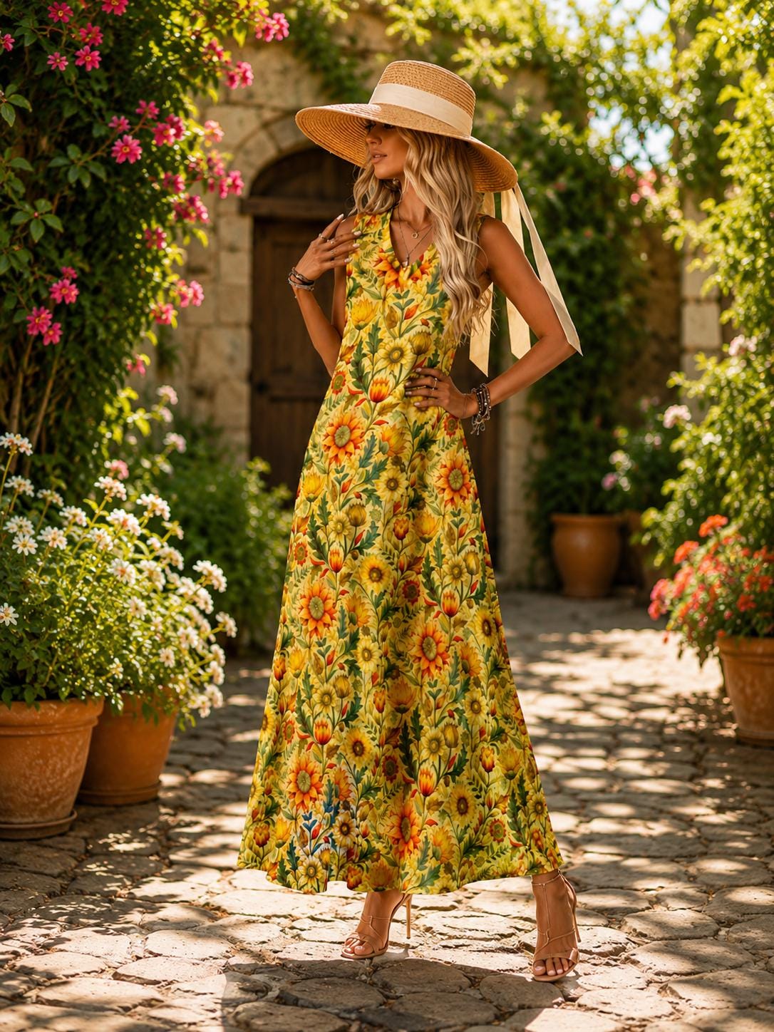 flowy sunflower dress Sunflowers Dress | Occasion Dress in Sizes XXS–6X