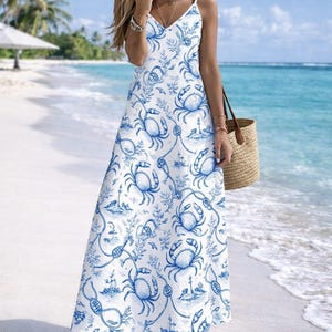 Blue White Sundress - Etsy Blue White Sundress - Etsy
