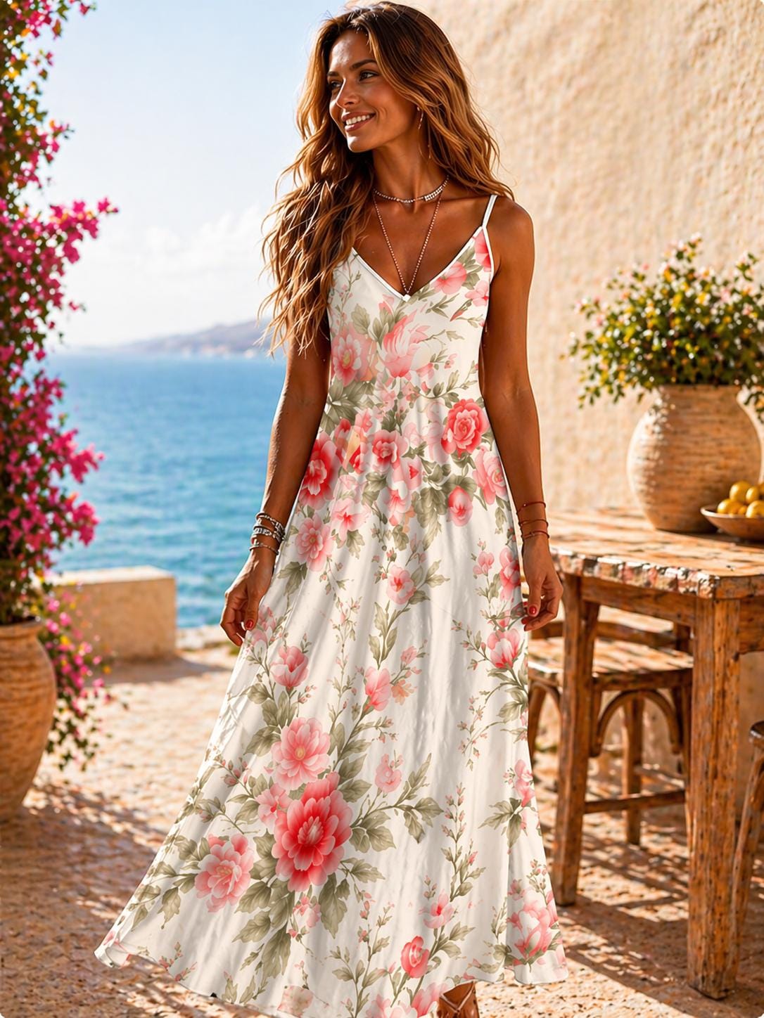 Ivory Beach Flowy Maxi Dress - Etsy Ivory Beach Flowy Maxi Dress - Etsy