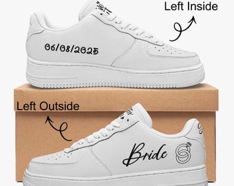 Personalisierte Hochzeitssneaker: Braut und Bräutigam passende Vegan Lederschuhe