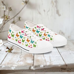 Butterfly Sneakers: Colorful Canvas Shoes, Spring Fashion