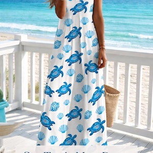 Ocean Shell Blue Dress - Etsy Ocean Shell Blue Dress - Etsy
