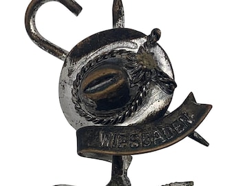 Weisbaden hatt kavajknapp metall tysk vandring berg vintage