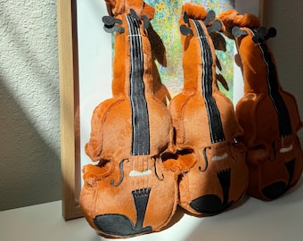 Violin Plush Toy, Stuffed Violin Toy, Music Instrument Gift for Musicians, Viola soft toy gifts with free gift wraps, soft violin for kids