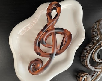 Large Treble Clef Hair Claw, Music Element Hair Clip, G clef hair decor, Gifts for musicians, music element hair decor, music gift for kids