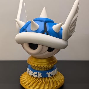 Coque bleue ailée de style Mario Kart