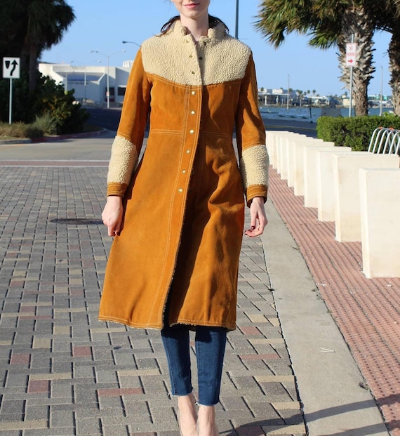 Women's Vintage 70s Penny Lane Shearling Coat – Long Boho Hippie