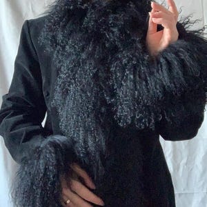 Women's Black Shearling Coat, Penny Lane Coat, 70s Vintage Coat, Afghan Suede Coat, Handmade Boho Coat, Winter Overcoat for Women, Cozy Winter Fashion, Mid-Length Suede Coat, Bohemian Style Winter Coat, Black Suede Shearling Coat, Retro Boho Coat, Women's Suede Leather Coat, Vintage Style Penny Lane Jacket, Shearling Winter Gift for Her, Handmade Afghan Jacket, Warm Winter Shearling Coat, Soft Lined Suede Jacket, Penny Lane Style Coat, Elegant Boho Overcoat, Chic Winter Coat