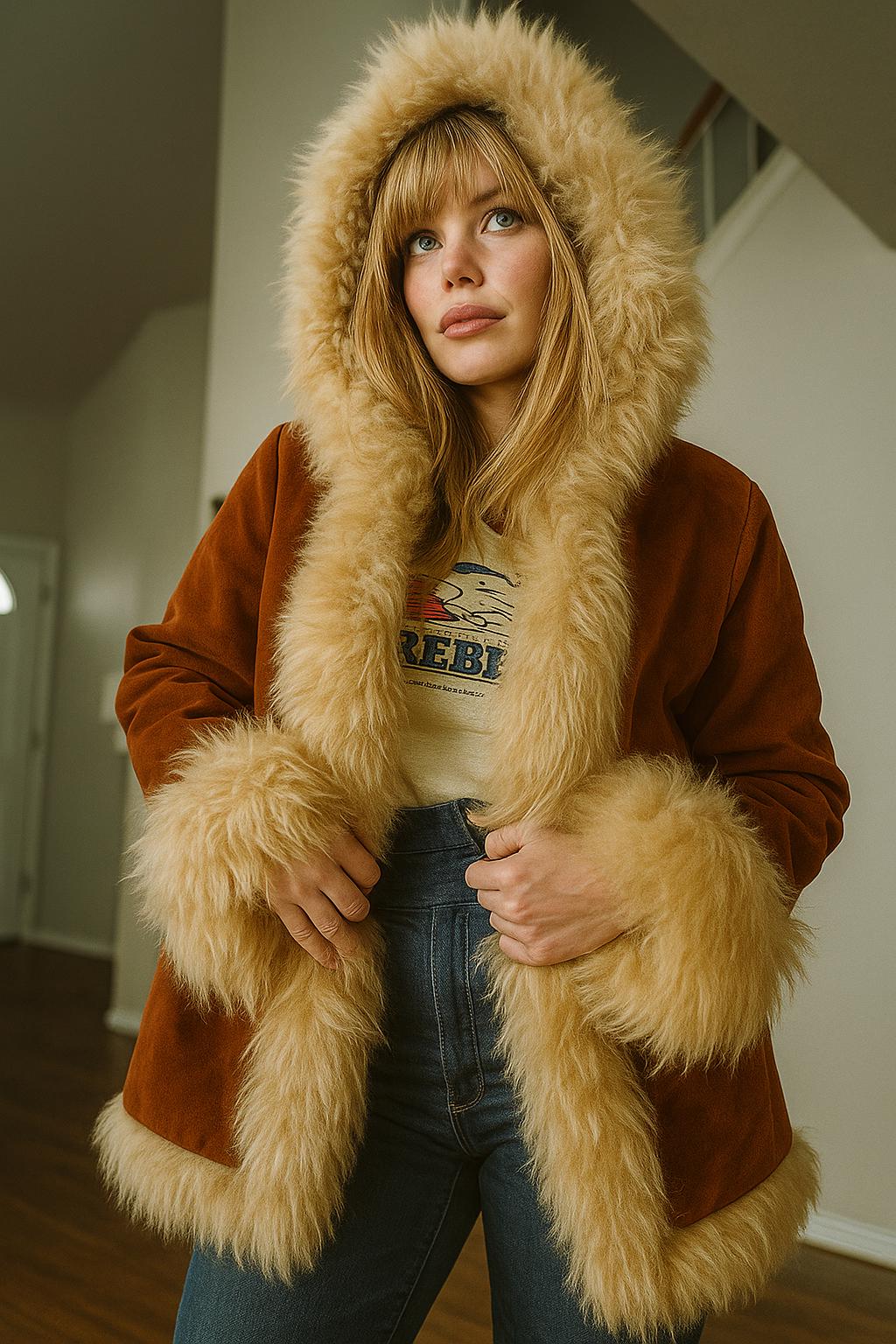the toe Lane fur coat サイズM Plus Size Coat Women Real Fur Collar Long Genuine Leather