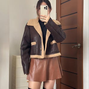 B3 Aviator Jacket Women, Shearling Leather Bomber, Brown Sheepskin Jacket, Vintage Pilot Jacket, Warm Winter Coat Women, 70s Inspired Jacket, Real Fur Collar Jacket, Retro Bomber Jacket, Cozy Flight Jacket Women, Winter Sheepskin Bomber, Women’s Leather Flight Coat, Sheepskin B3 Bomber, 70s Vintage Coat Women, Brown Fur Jacket, Leather Winter Outerwear, Handmade Leather Coat, Soft Shearling Jacket, Stylish Flight Coat, Warm Brown Aviator, Fur Trim Leather Bomber, Women’s Cold Weather Coat