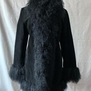 Penny Lane Shearling Coat, Afghan Suede Jacket, 70s Style Winter Coat, Black Leather Shearling, Boho Chic Coat for Women, Handmade Mid-Length Jacket, Retro Winter Fashion, Women's Suede Overcoat, Cozy Shearling Coat, Vintage Afghan Boho Style, Classic Black Winter Coat, Gift for Women Shearling, Bohemian Penny Lane Jacket, Warm Winter Outerwear, Handmade Suede Trench Coat, Retro 70s Boho Gift, Elegant Suede Leather Coat, Mid-Length Shearling Coat, Winter Coat Women Black