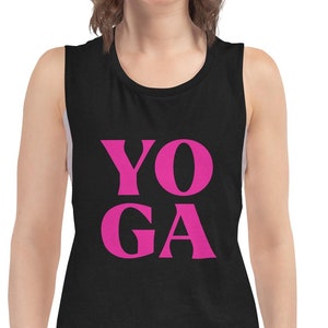 Yoga Tank Top: Women&#39;s Workout Muscle Shirt, Pilates Fitness Gift