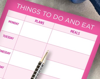 Weekly Meal Planner Notepad: Magnetic Family Meal Plan Pad