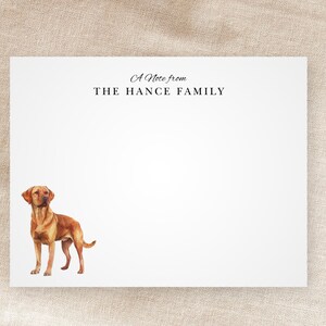 LISTE PERSONNALISÉE --- Cartes de correspondance Fox Labrador rouge | Papeterie personnalisée pour chien | Amoureux des animaux | Fantastique | Minimaliste | Enveloppes