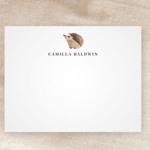 Igel Grußkarten | Personalisiertes Briefpapier | Waldwesen | Waldkern | Wunderlich | Minimalistisch | Mit Umschlägen