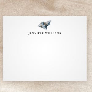 Benutzerdefinierte Conch Shell Grußkarten | Personalisiertes Briefpapier | Sea Chic Dekor | Ozeankern | Wunderlich | Minimalistisch | Mit Umschlägen