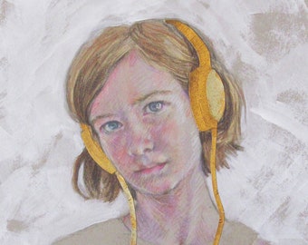 Gold Headphones 3