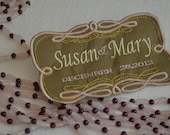 gay and lesbian LGBT Wedding Labels for Wedding Gown or Suits - Embroidery Custom Created on Silk Fabrics