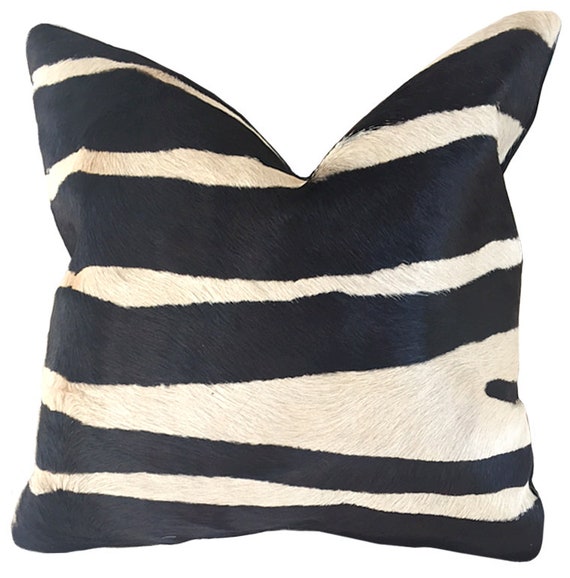 Zebra Pillow 16x16 Hair On Cowhide Stenciled Safari Sofa Living Room Bedroom Library Zebra Pillow 16x16 Hair On Cowhide Stenciled Safari Sofa Living Room Bedroom Library