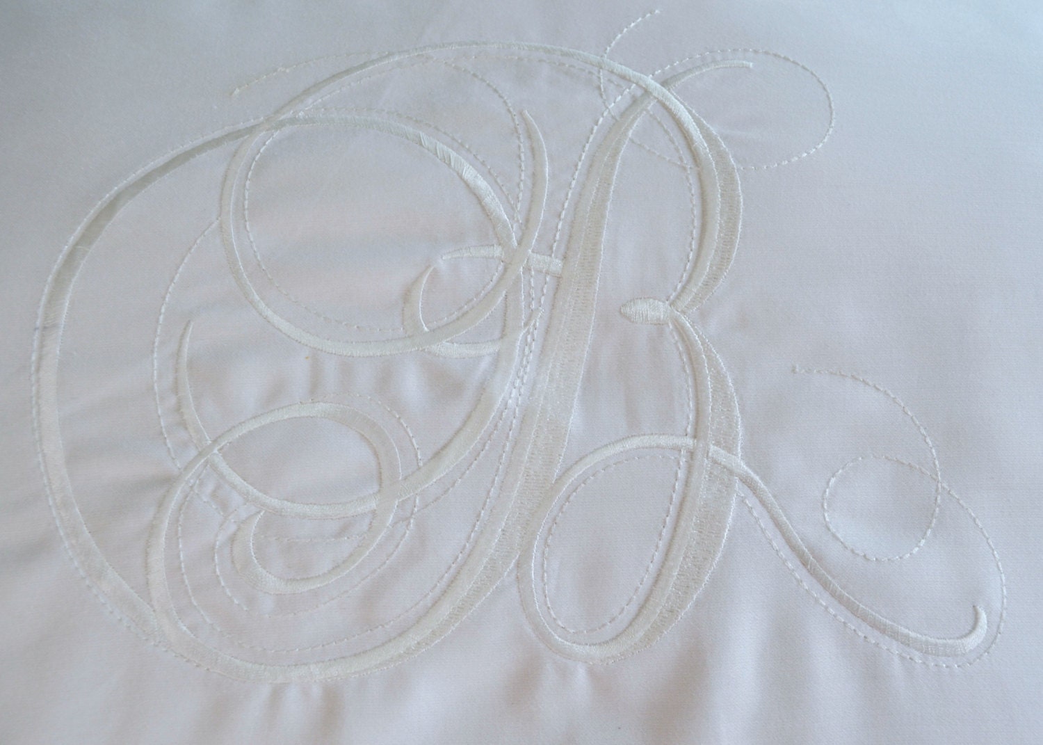 MONOGRAM PILLOW CASES Pair of Calvin Klein or Similar White Etsy