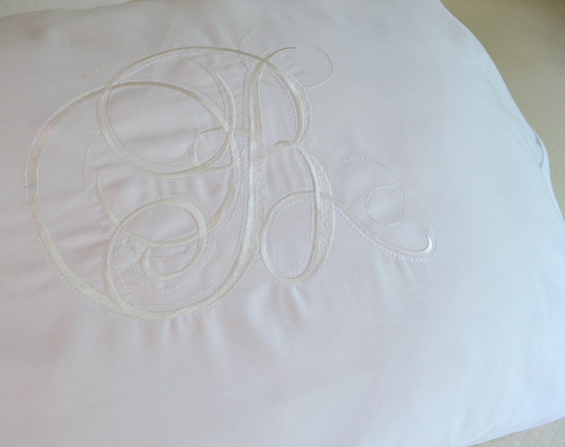 MONOGRAM PILLOW CASES Pair of Calvin Klein or similar White Etsy