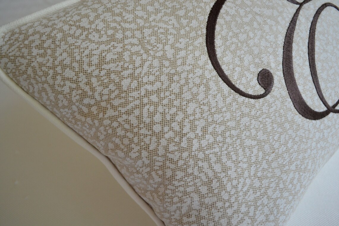 Embroidered Monogram Pillow Custom Made With Any Letter on Etsy