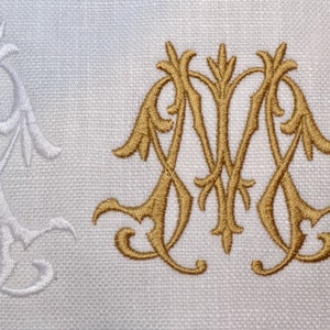 MONOGRAMS - Custom Monograms - Any Color Combination - Bedding - Table and Bathroom Linens