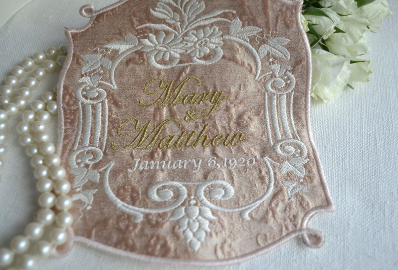 Wedding Dress Labels Embroidered