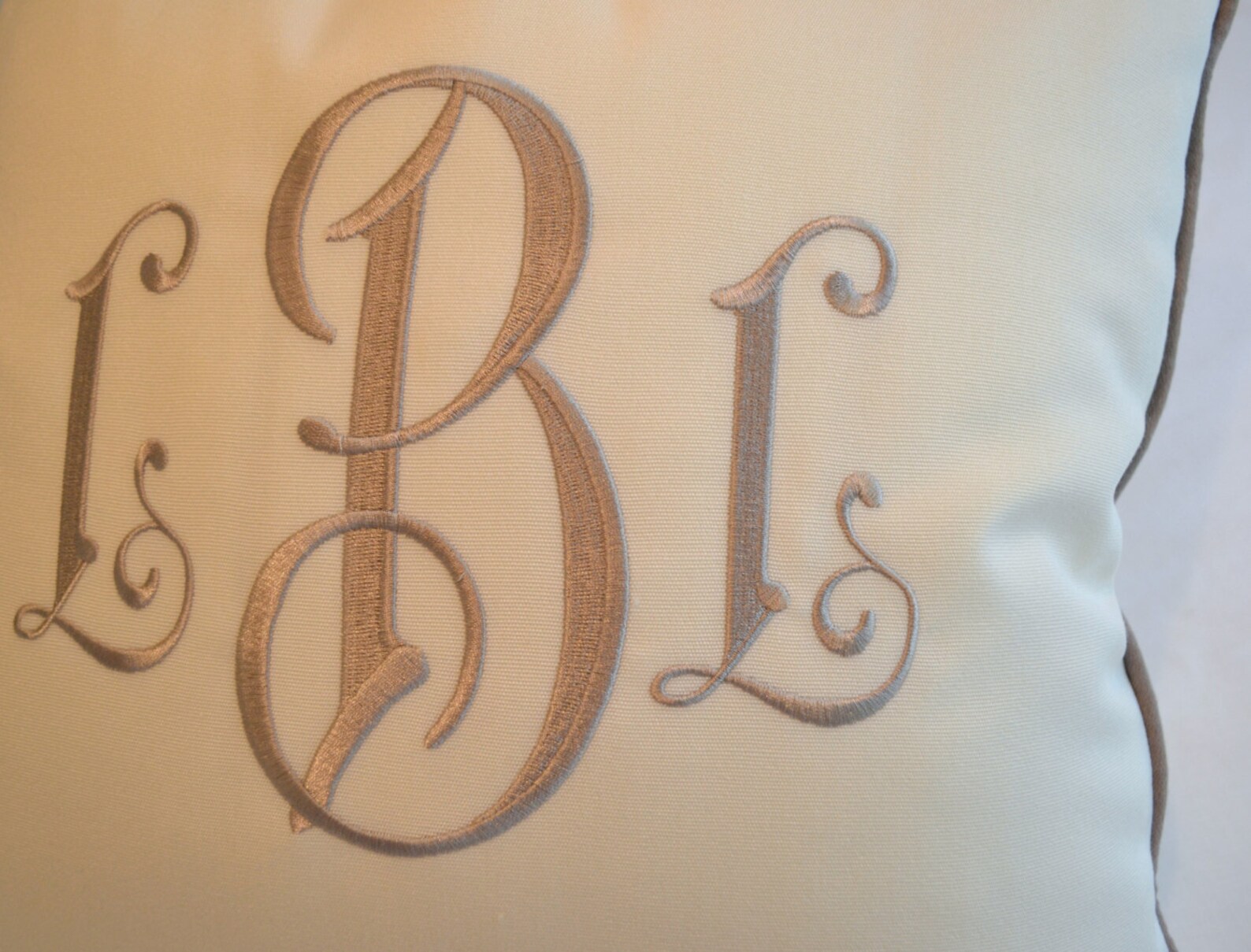 Custom Embroidered Monogram Pillow ANY LETTER or COLOR Warm Etsy