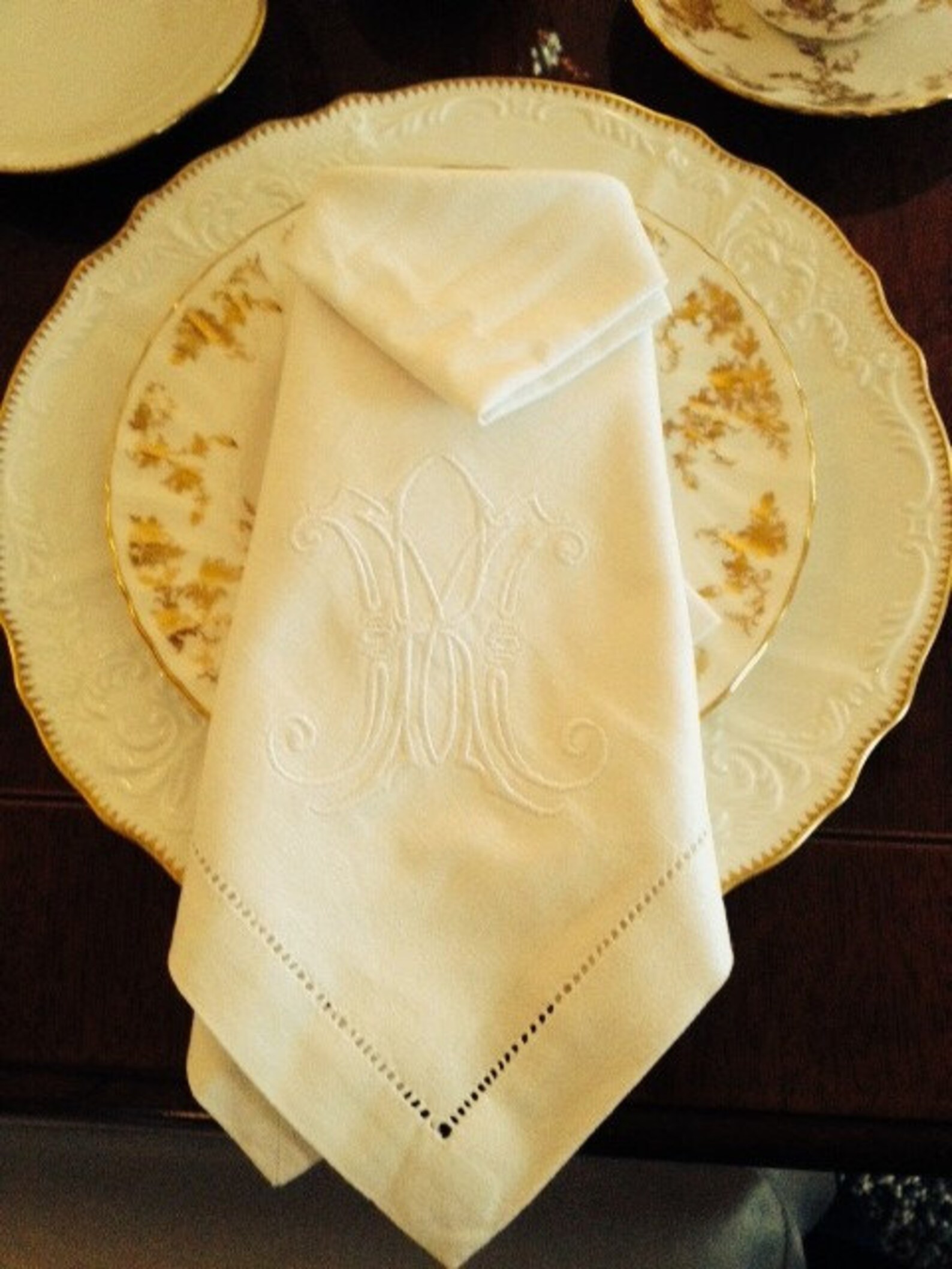 Custom Embroidered Monogram NAPKINS Other Colors and Etsy