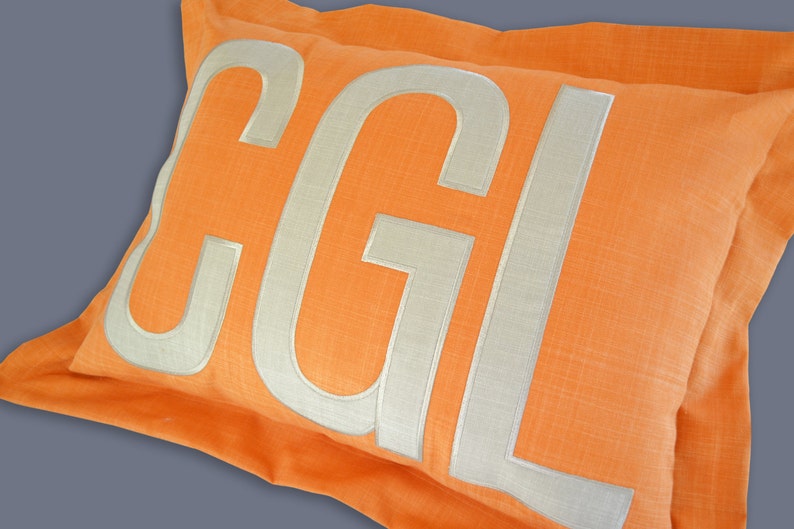 Custom Embroidered Monogram Applique Oversize Any Fabric Any Etsy