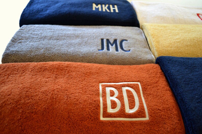 Embroidered Monogram on Your Own Towels College Traditional Etsy