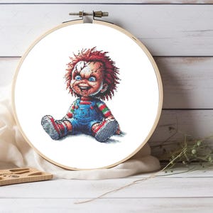 Horror Character cross stitch pattern, For Horror Decor, Happy Halloween Cross Stitch, instant pdf download, Pattern Keeper compatible pdf